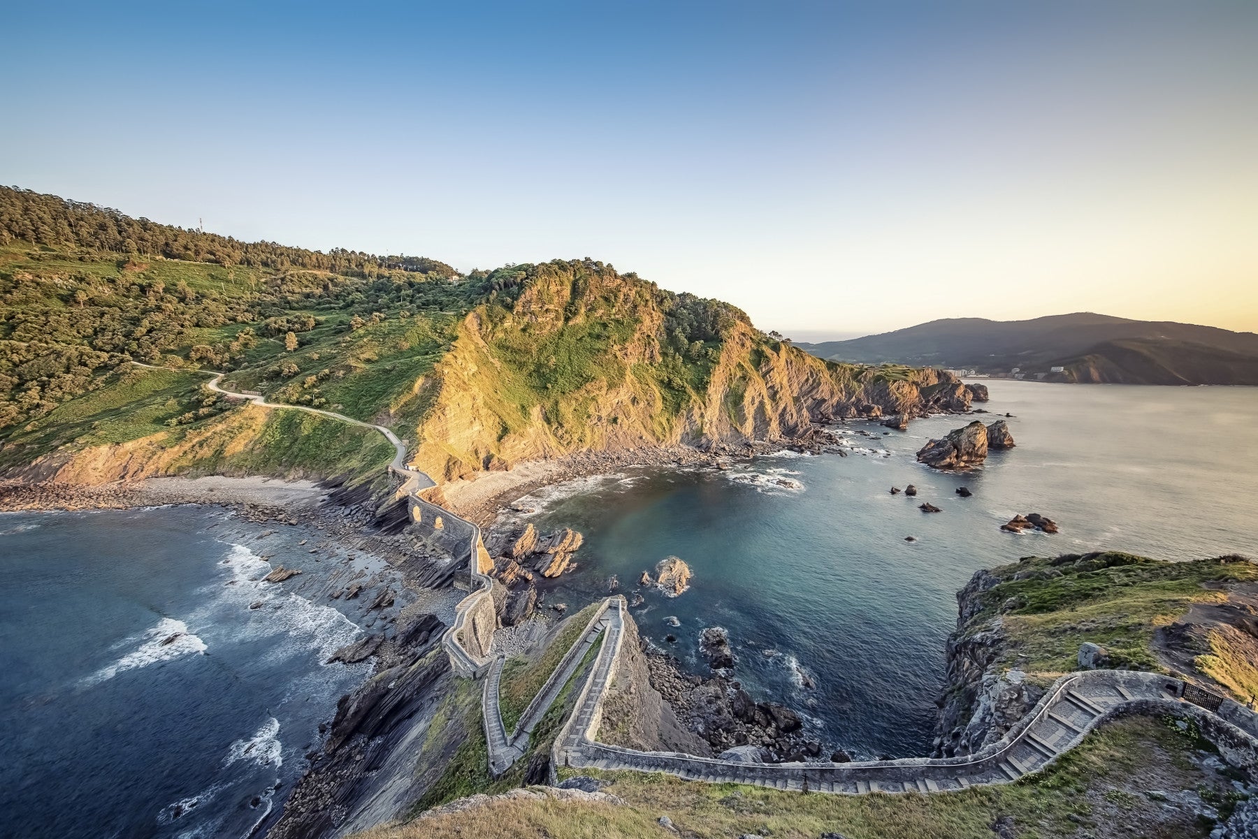 Serene Coastline Path Wall Mural