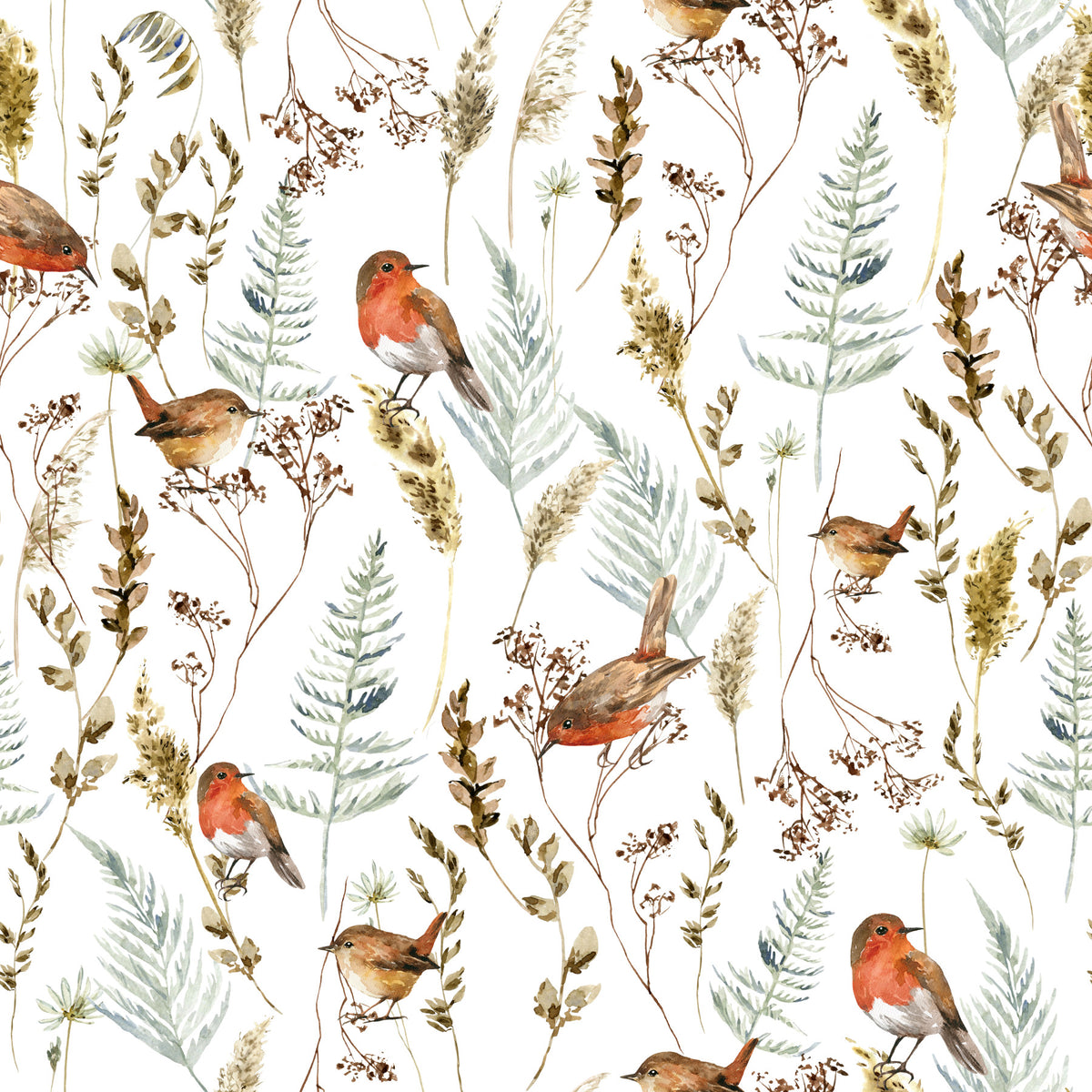 Winter Robins' Song Wallpaper⁠ in your room — zoomed