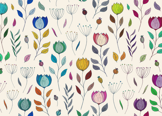 Rainbow Bloom Dance Wall Mural