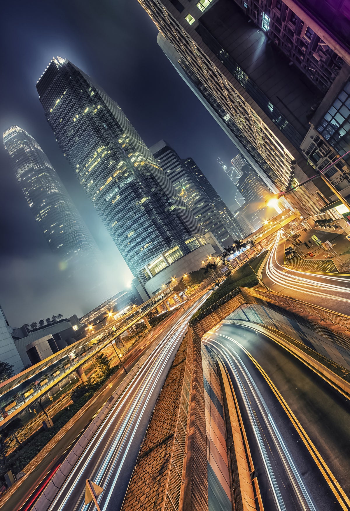 Skyline Velocity Wall Mural in your room — zoomed