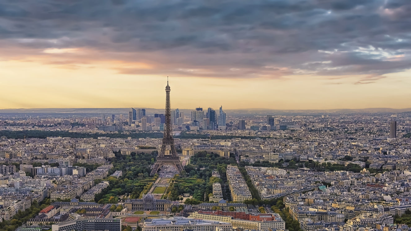 Paris Panorama Sunset Wall Mural