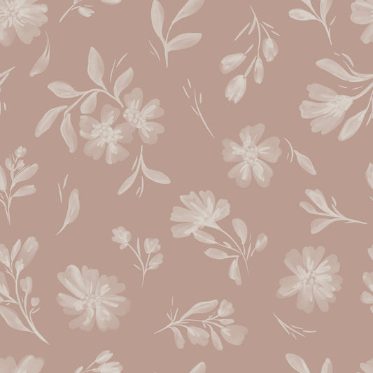 Dusty Rose Blooms Wallpaper⁠