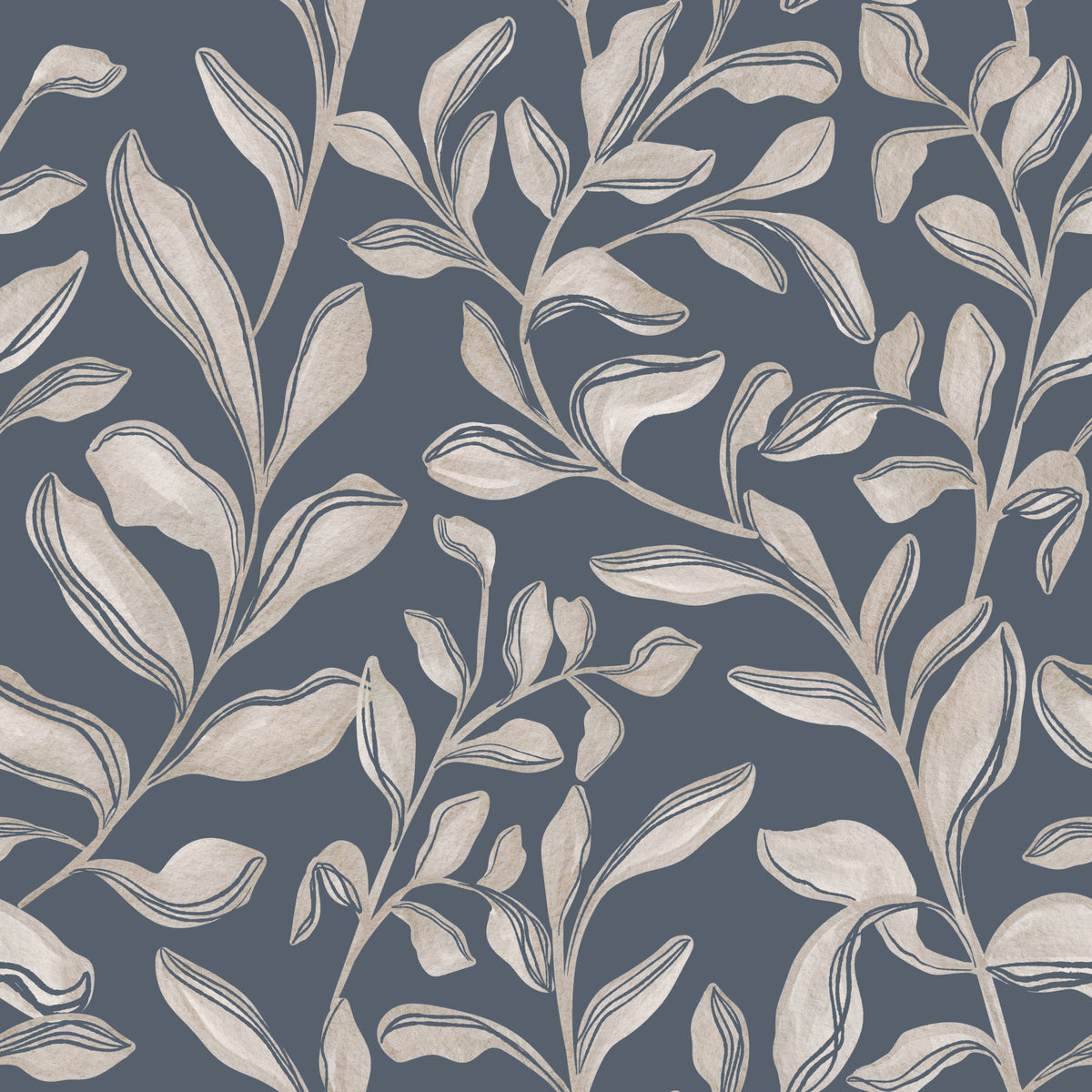 Ethereal Leaves Wallpaper⁠ in your room — zoomed
