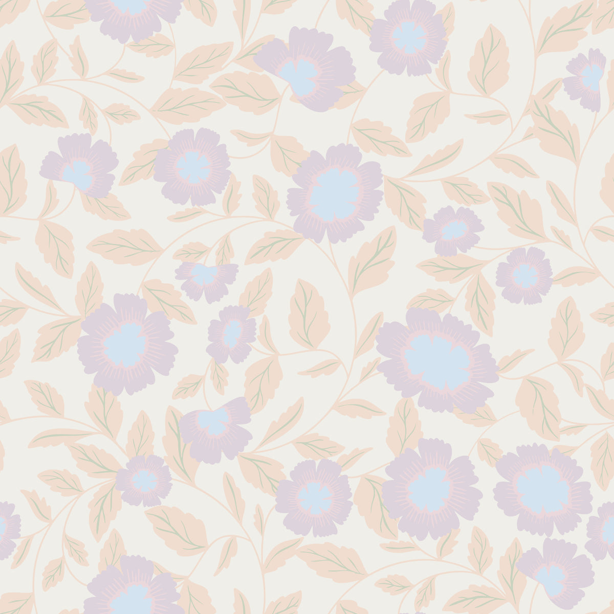 Pale Petals Wallpaper⁠ in your room — zoomed