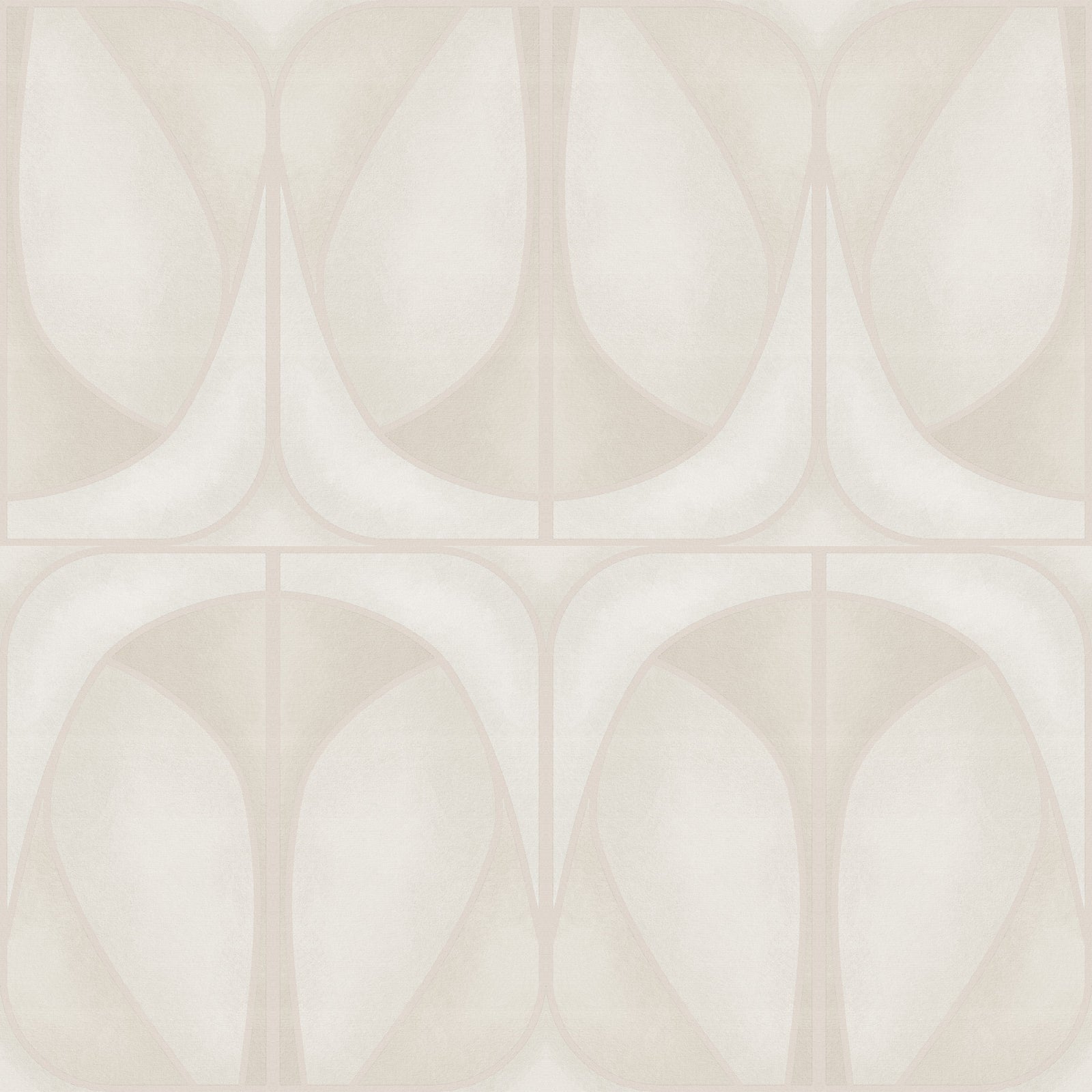 Softy Dèco Geometries -  Cloud Dancer Wallpaper⁠