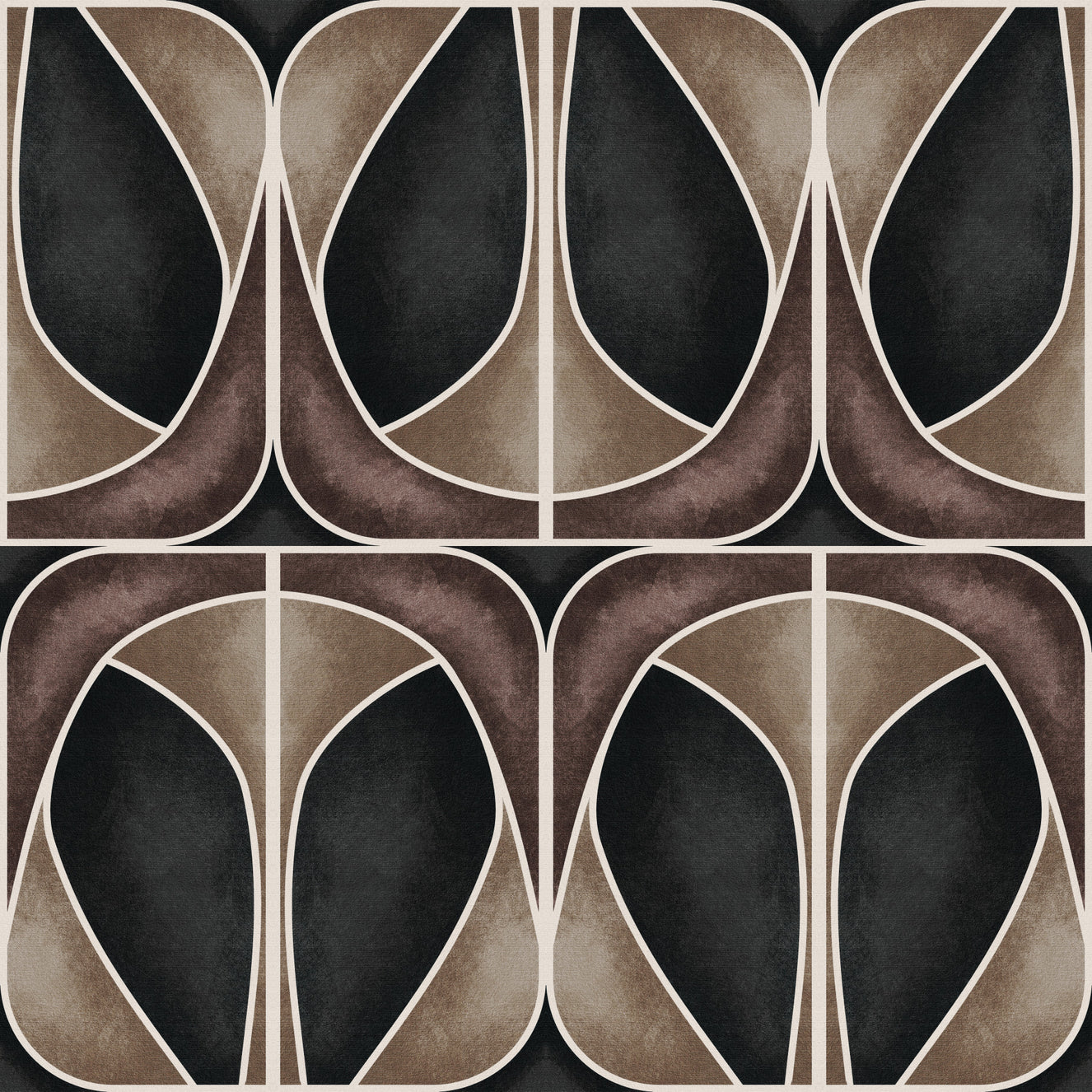 Softy Dèco Geometries -  Dramatic Charm Wallpaper⁠