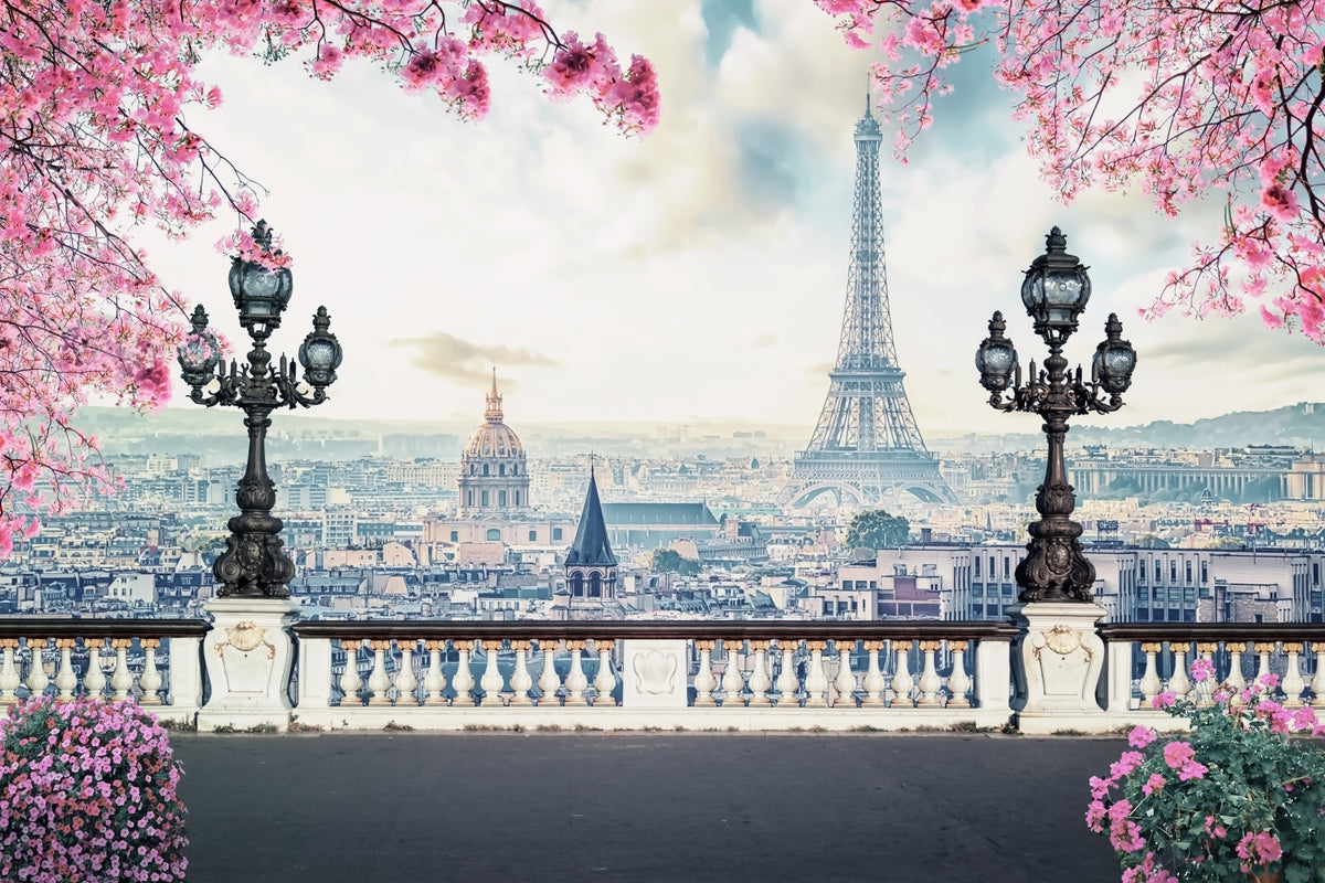 Spring in Paris Wall Mural in your room — zoomed