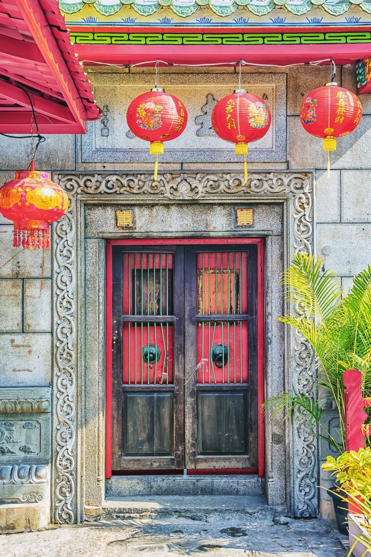 Lantern Entrance Wall Mural in your room