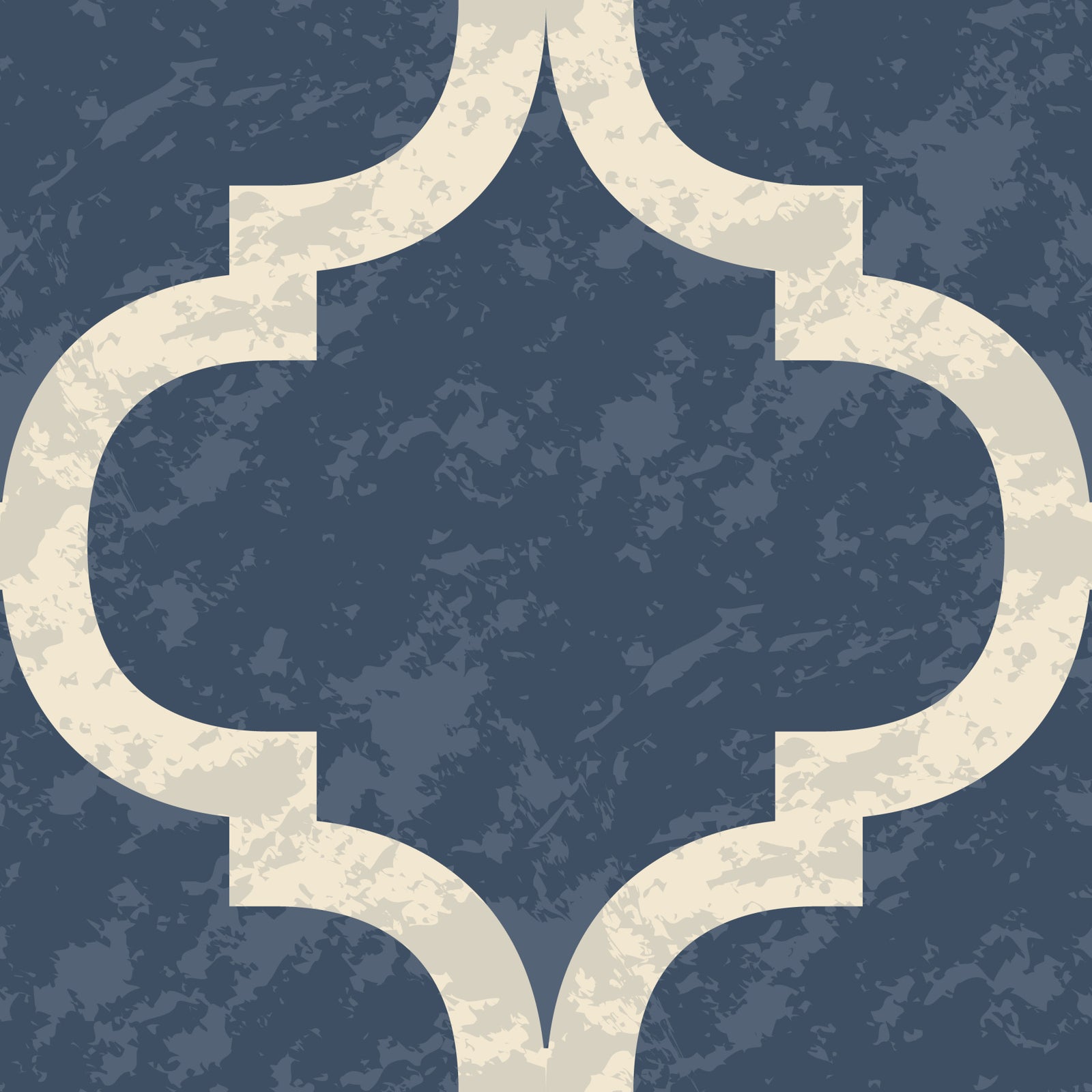 Moroccan Ogee - Twilight Blue Wallpaper⁠