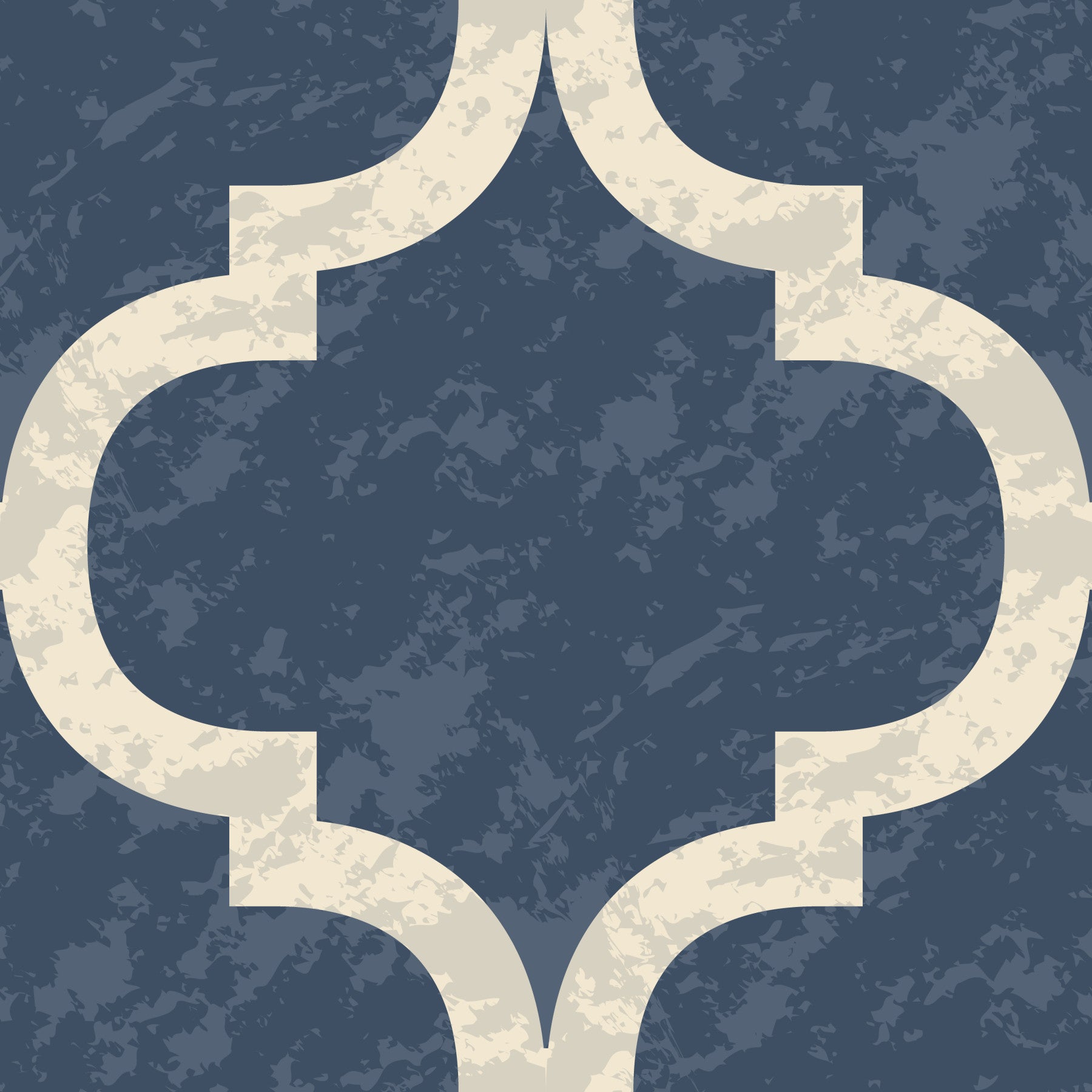 Moroccan Ogee - Twilight Blue Wallpaper⁠ in your room — zoomed