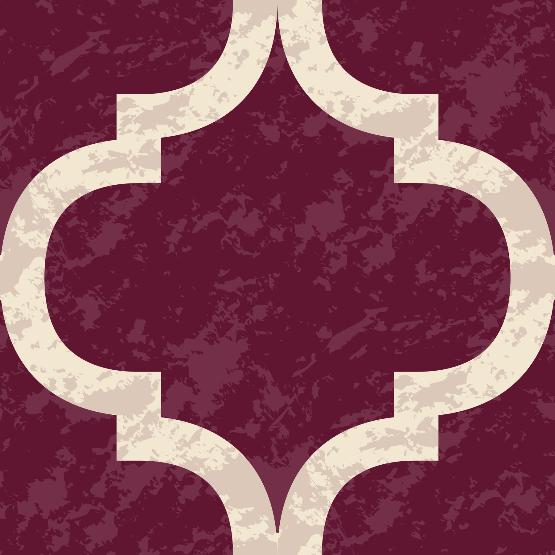 Moroccan Ogee - Cabernet Red Wallpaper⁠ in your room — zoomed