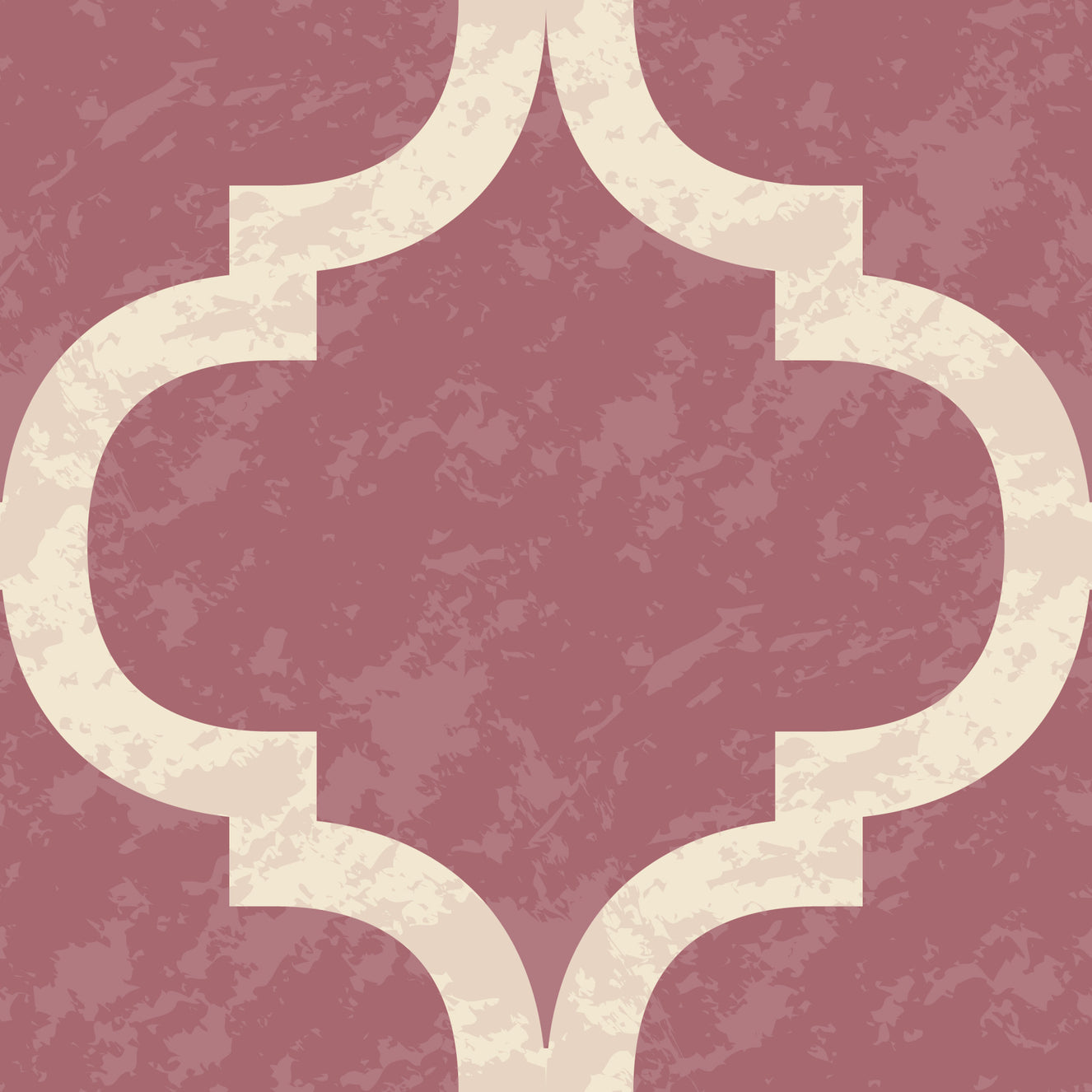 Moroccan Ogee - Vintage Rose Wallpaper⁠