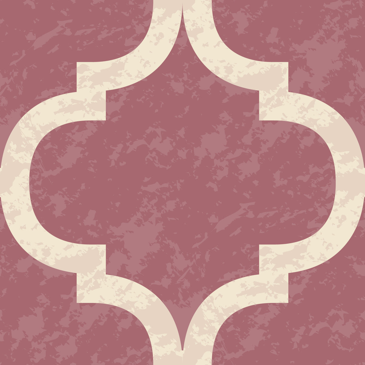 Moroccan Ogee - Vintage Rose Wallpaper⁠ in your room