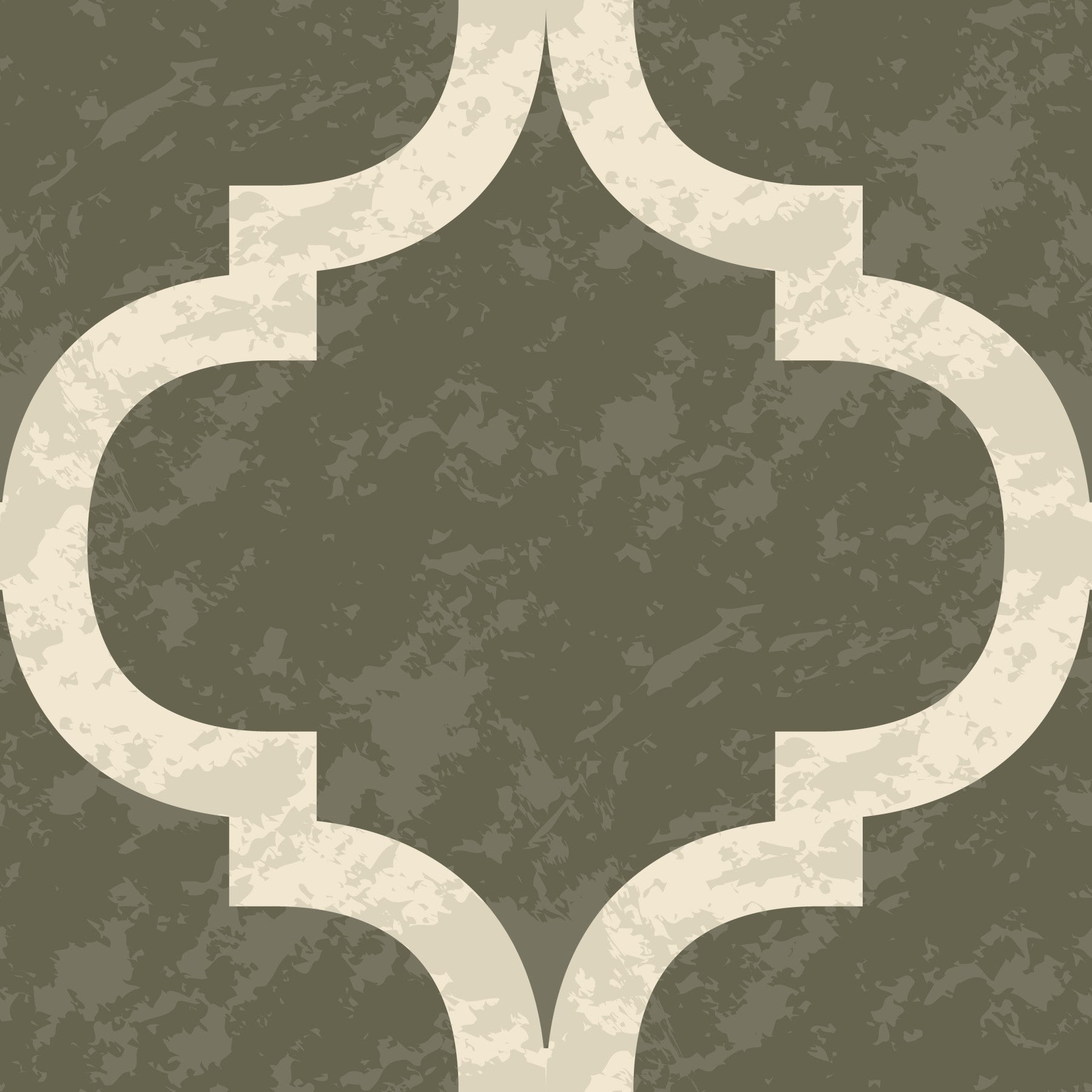 Moroccan Ogee - Dark Olive Wallpaper⁠