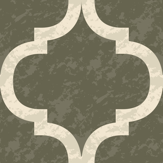 Moroccan Ogee - Dark Olive Wallpaper⁠