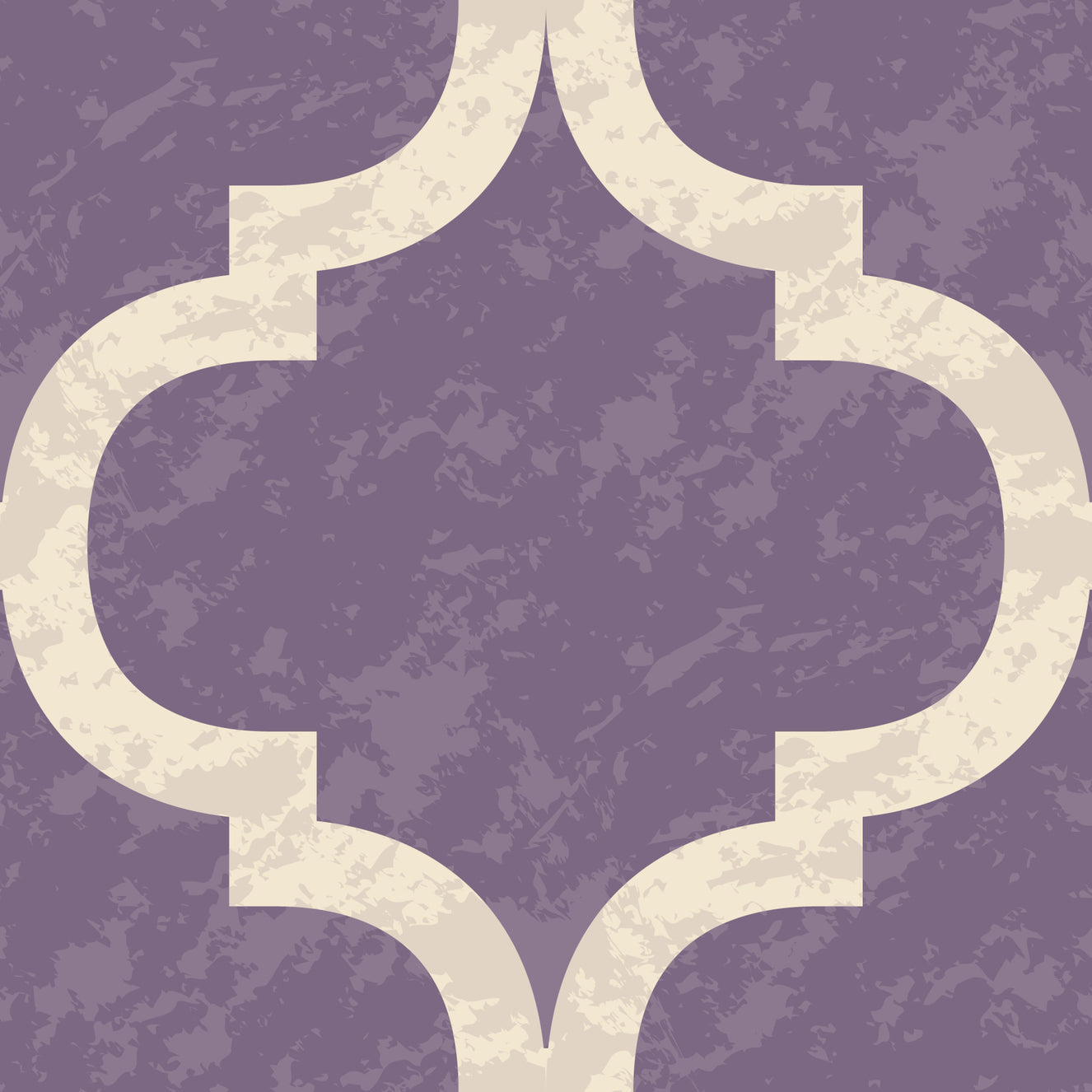 Moroccan Ogee - Grey Purple Wallpaper⁠