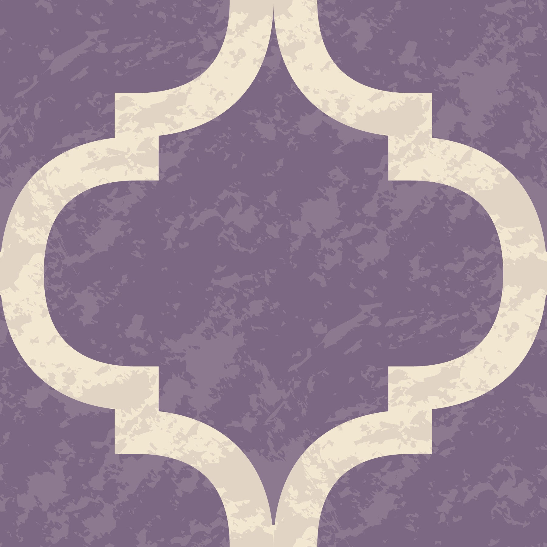 Moroccan Ogee - Grey Purple Wallpaper⁠