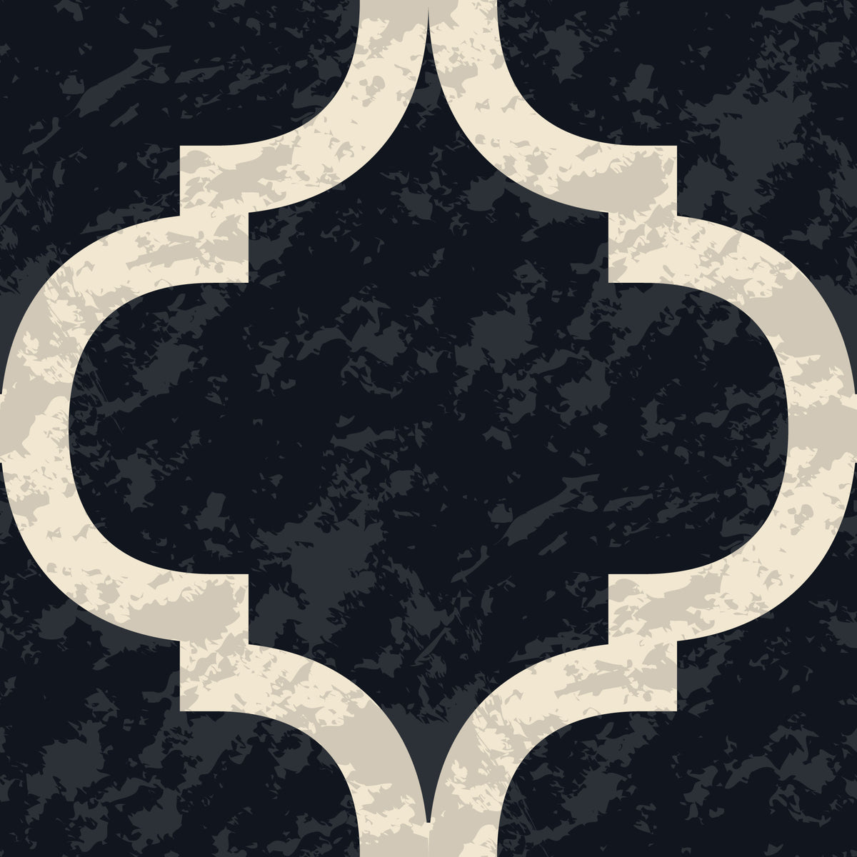 Moroccan Ogee - Ink Black Wallpaper⁠ in your room