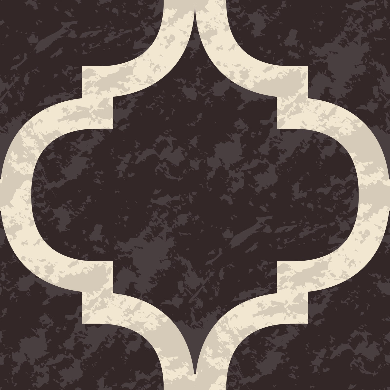 Moroccan Ogee - Black Cocoa Wallpaper⁠