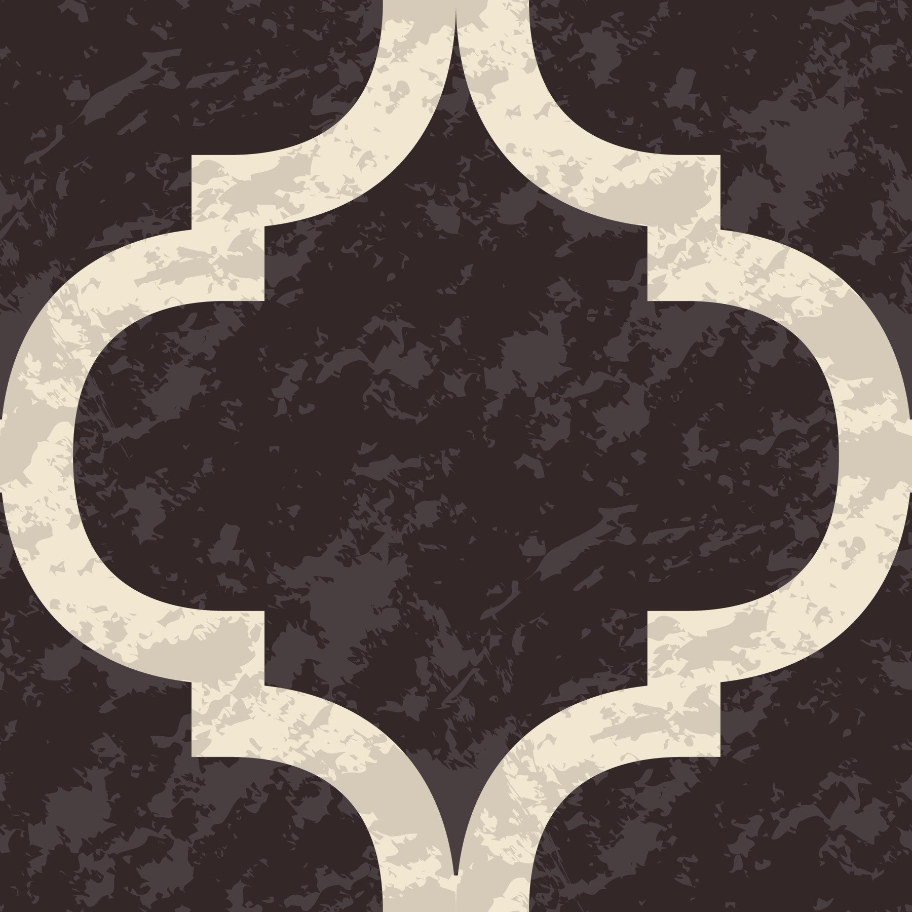 Moroccan Ogee - Black Cocoa Wallpaper⁠