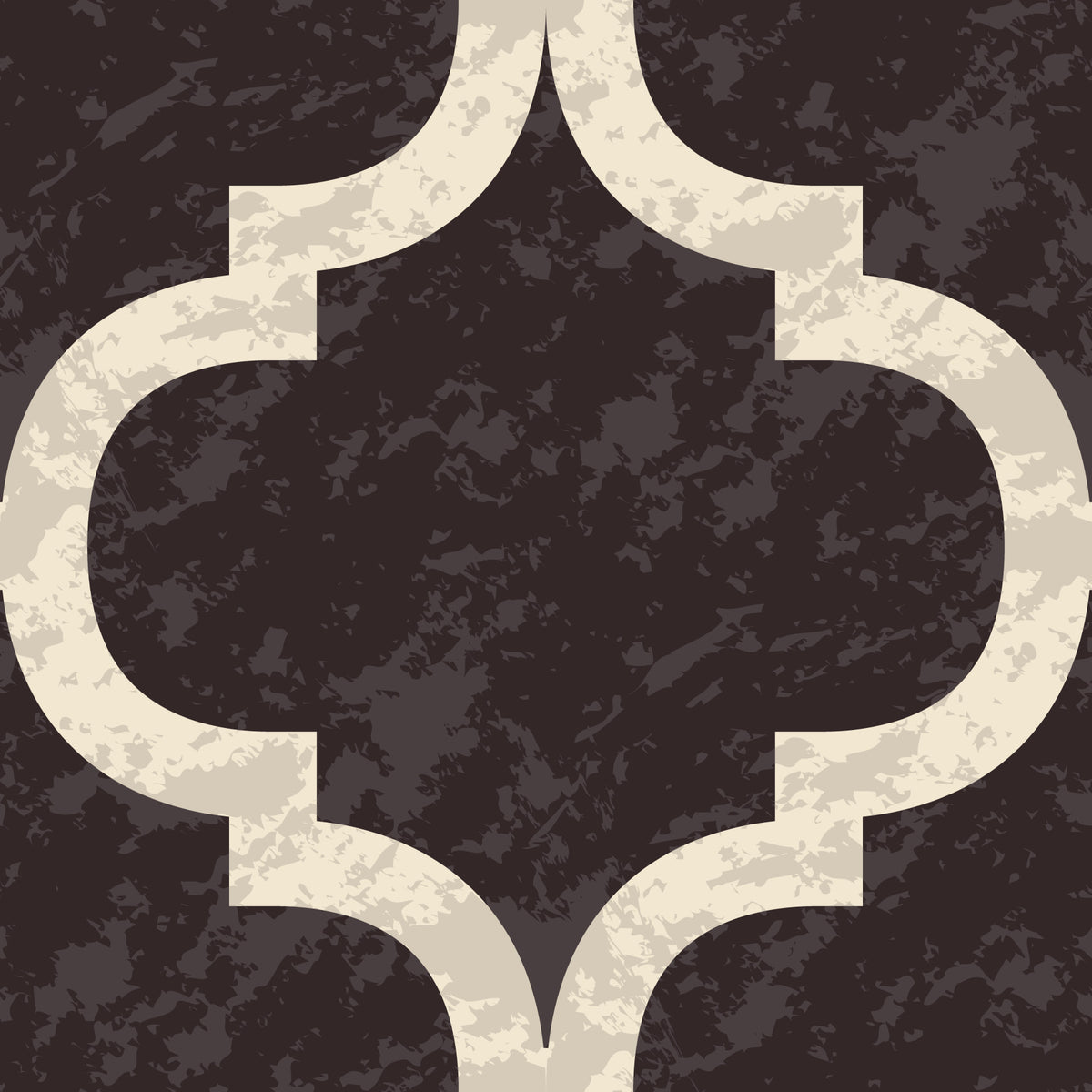 Moroccan Ogee - Black Cocoa Wallpaper⁠ in your room — zoomed