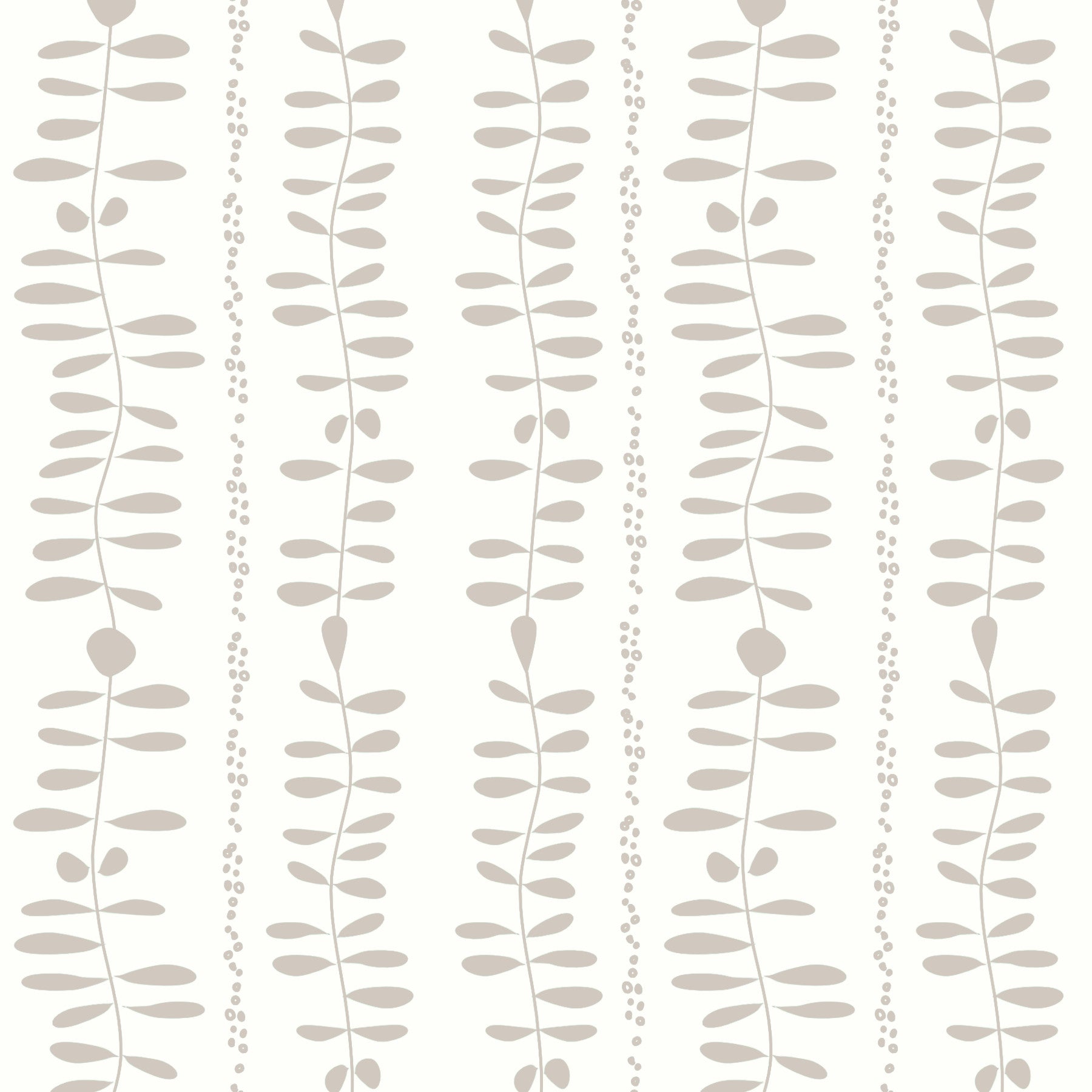 Leaves Cascade Cream Wallpaper⁠ in your room — zoomed