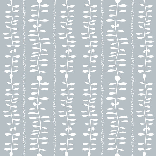 Leaves Cascade Gray Wallpaper⁠