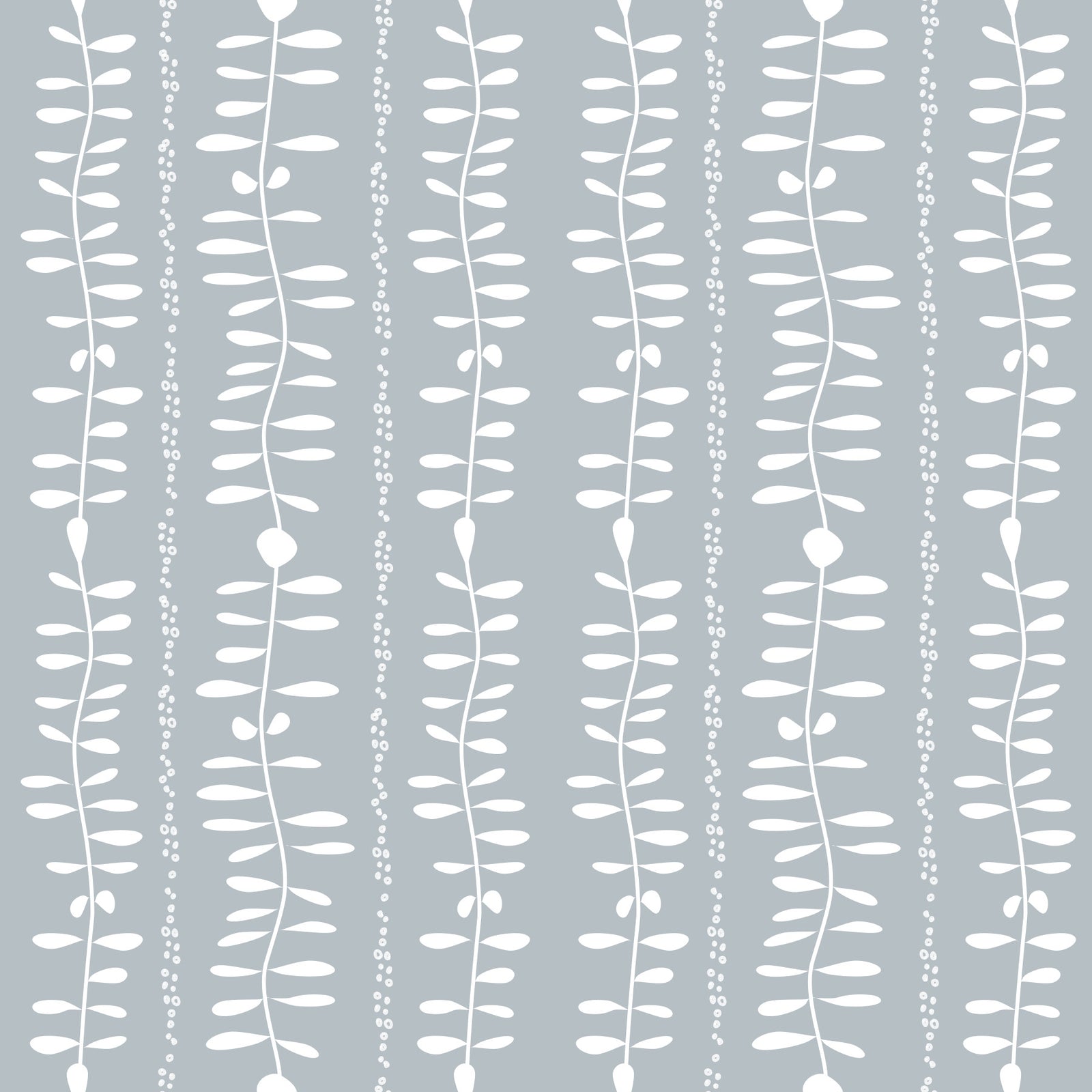 Leaves Cascade Gray Wallpaper⁠