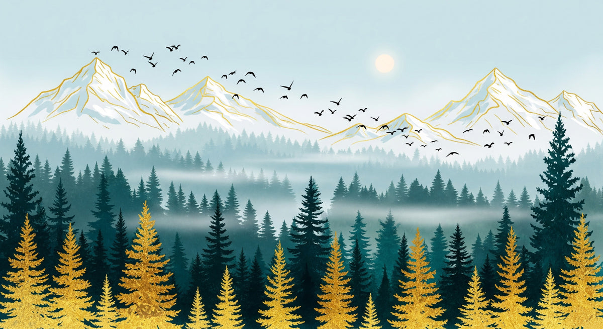 Emerald Forest Wall Mural in your room