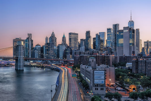 NYC Skyline Dusk Wall Mural