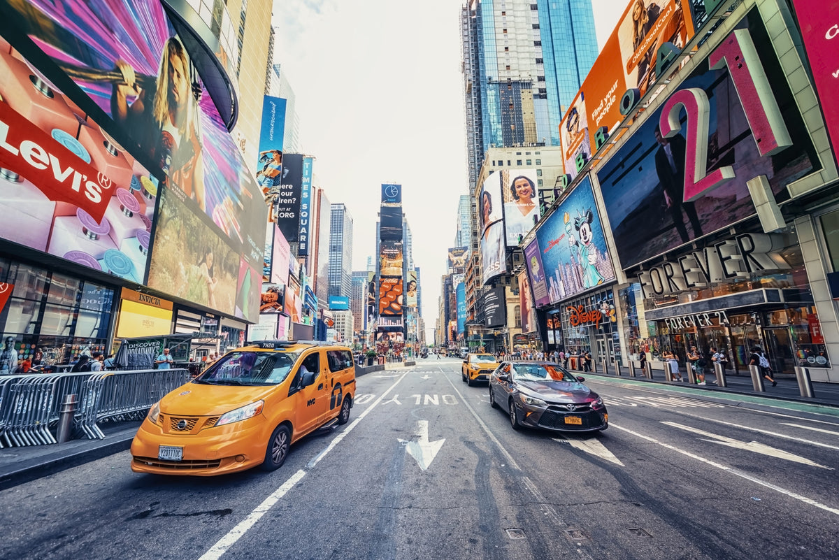 Times Square Hustle Wall Mural in your room