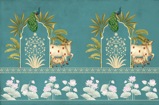 Firoza Pichwai Wall Mural