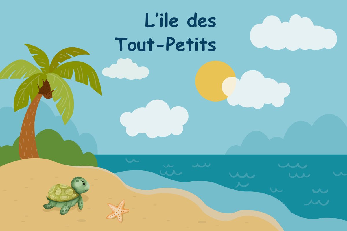 Tiny Turtle Island Wall Mural in your room