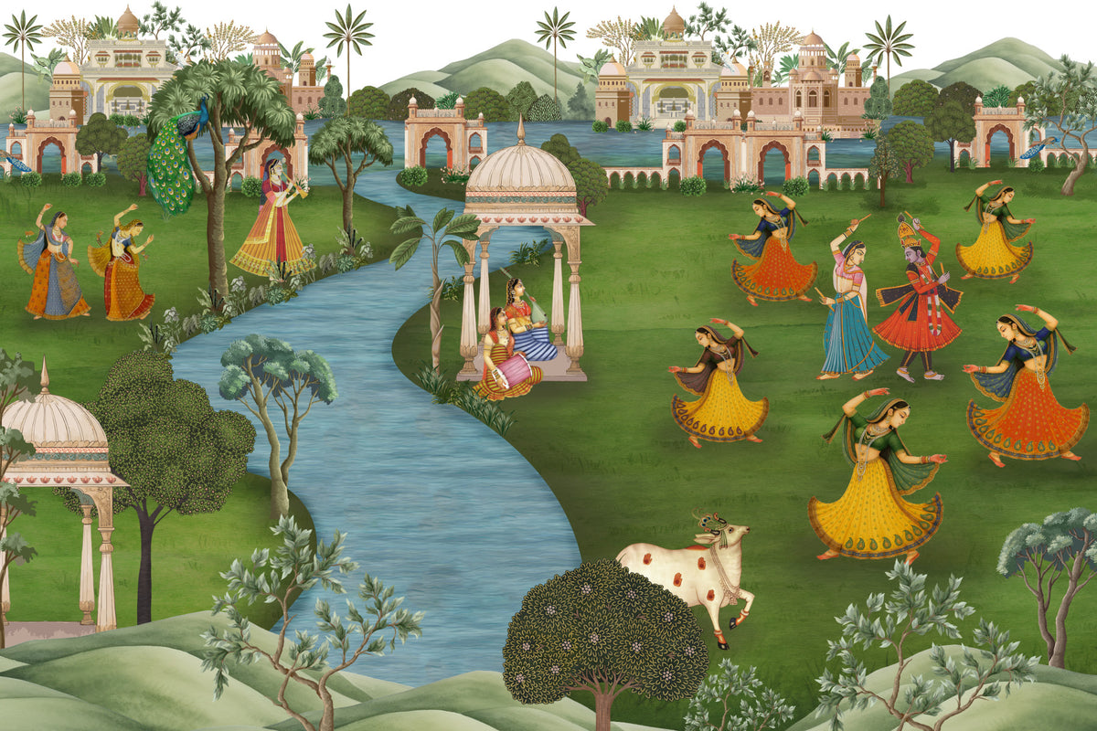 Ragamala Rhythm Wall Mural in your room