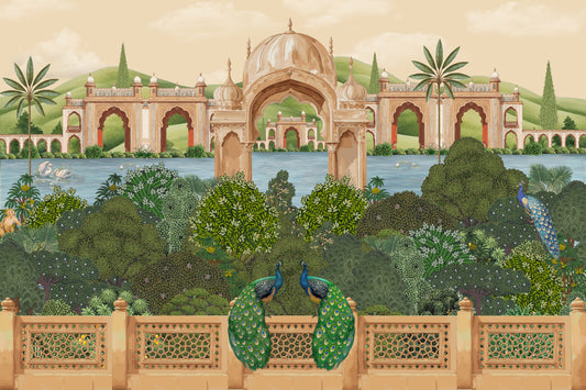 Peacock Paradise Wall Mural