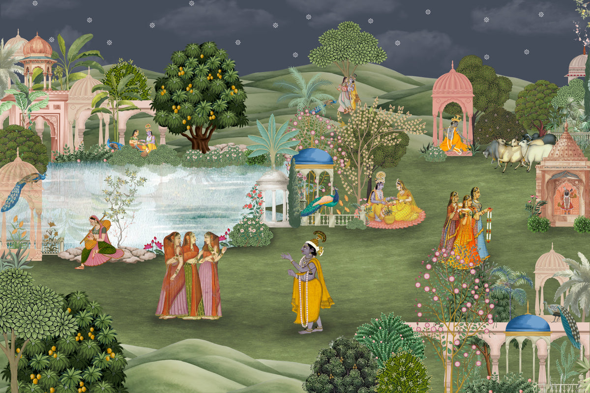 Vrindavan Vihar Wall Mural in your room