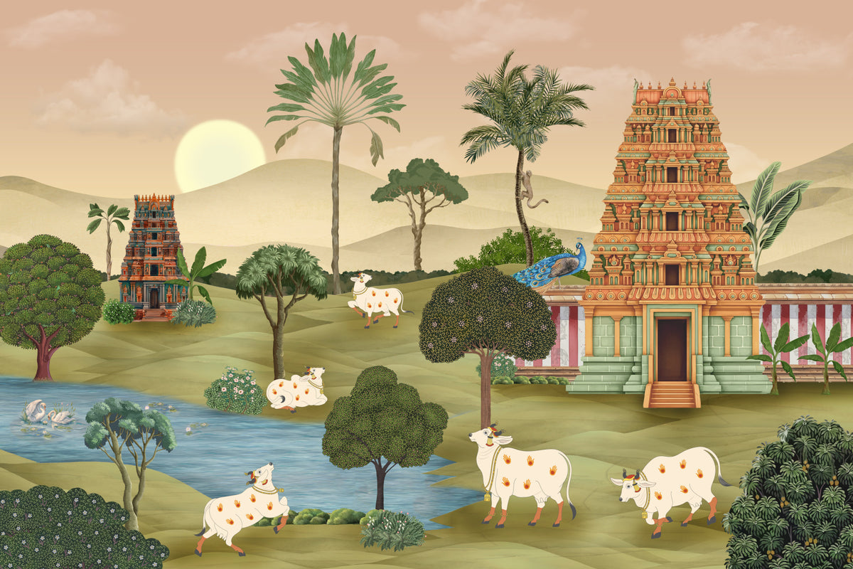 Madhuban Moonlight Wall Mural in your room