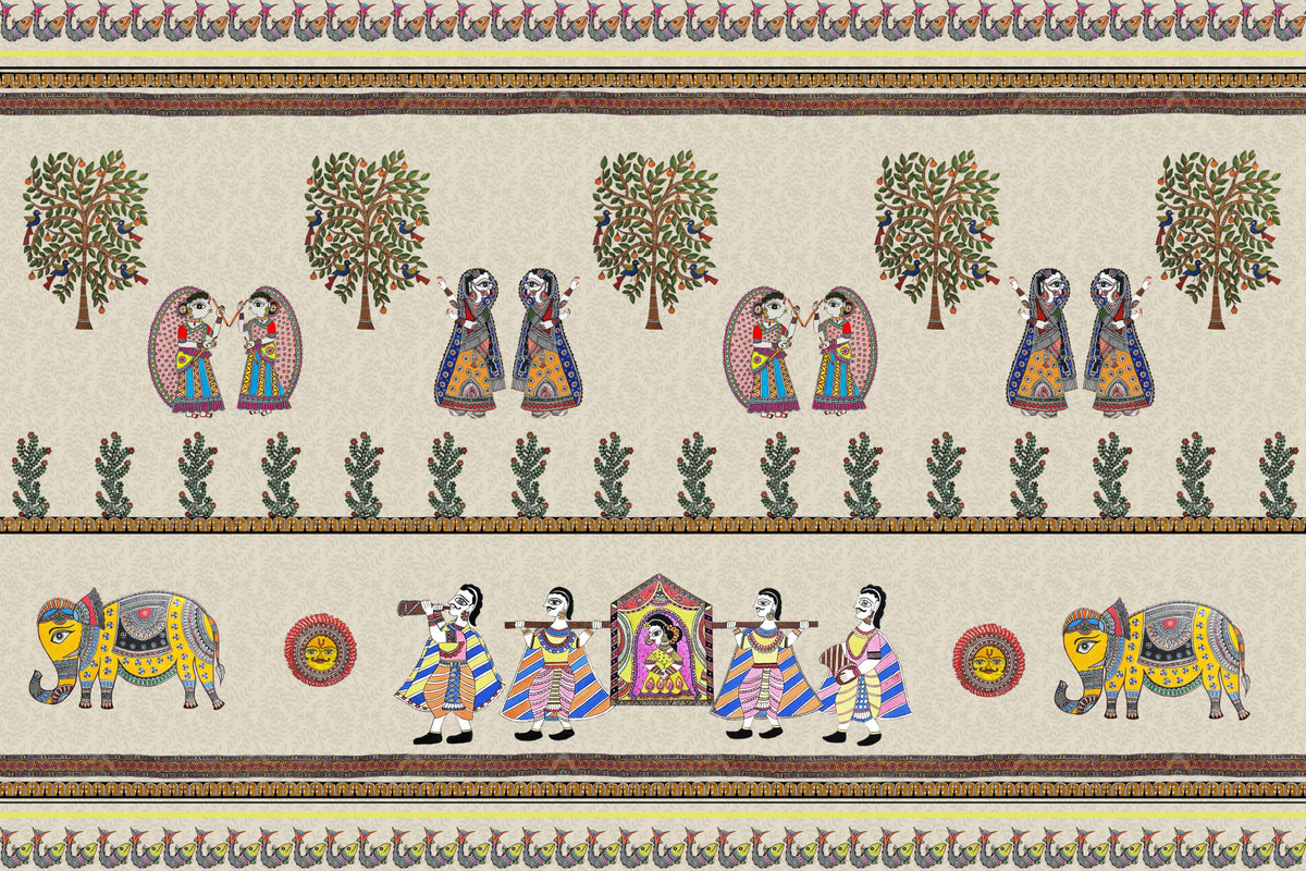 Mithila Majesty Wall Mural