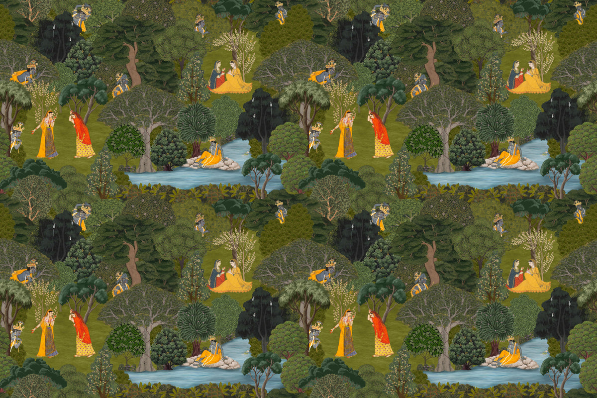 The Pichwai Grove Wall Mural in your room