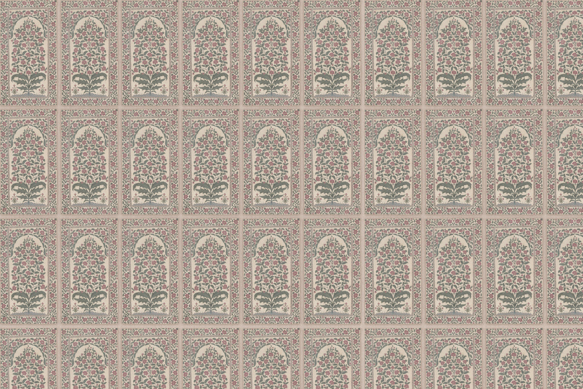 Mughal Bloom Arches Wall Mural in your room