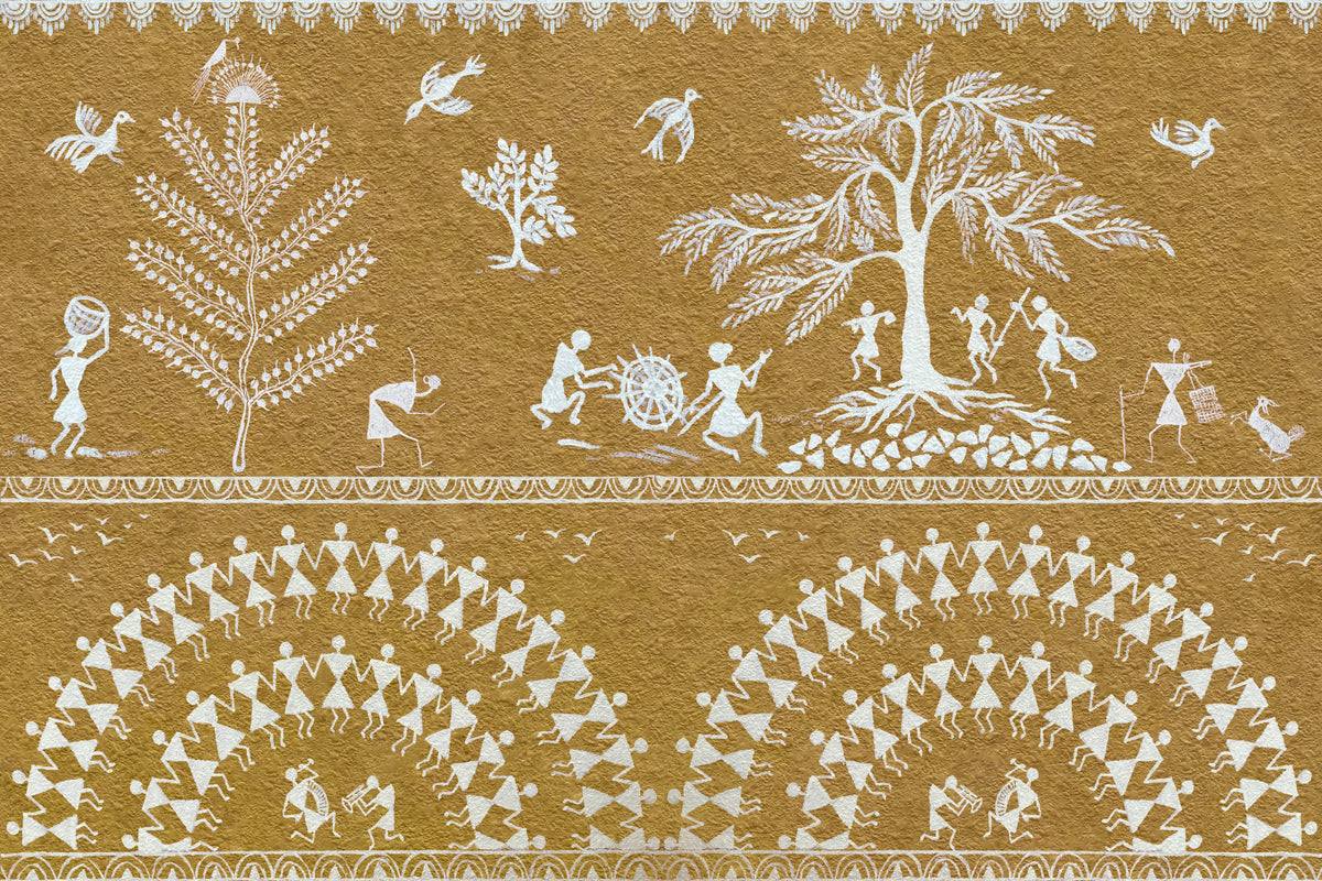 Tribal Dance Wall Mural in your room — zoomed
