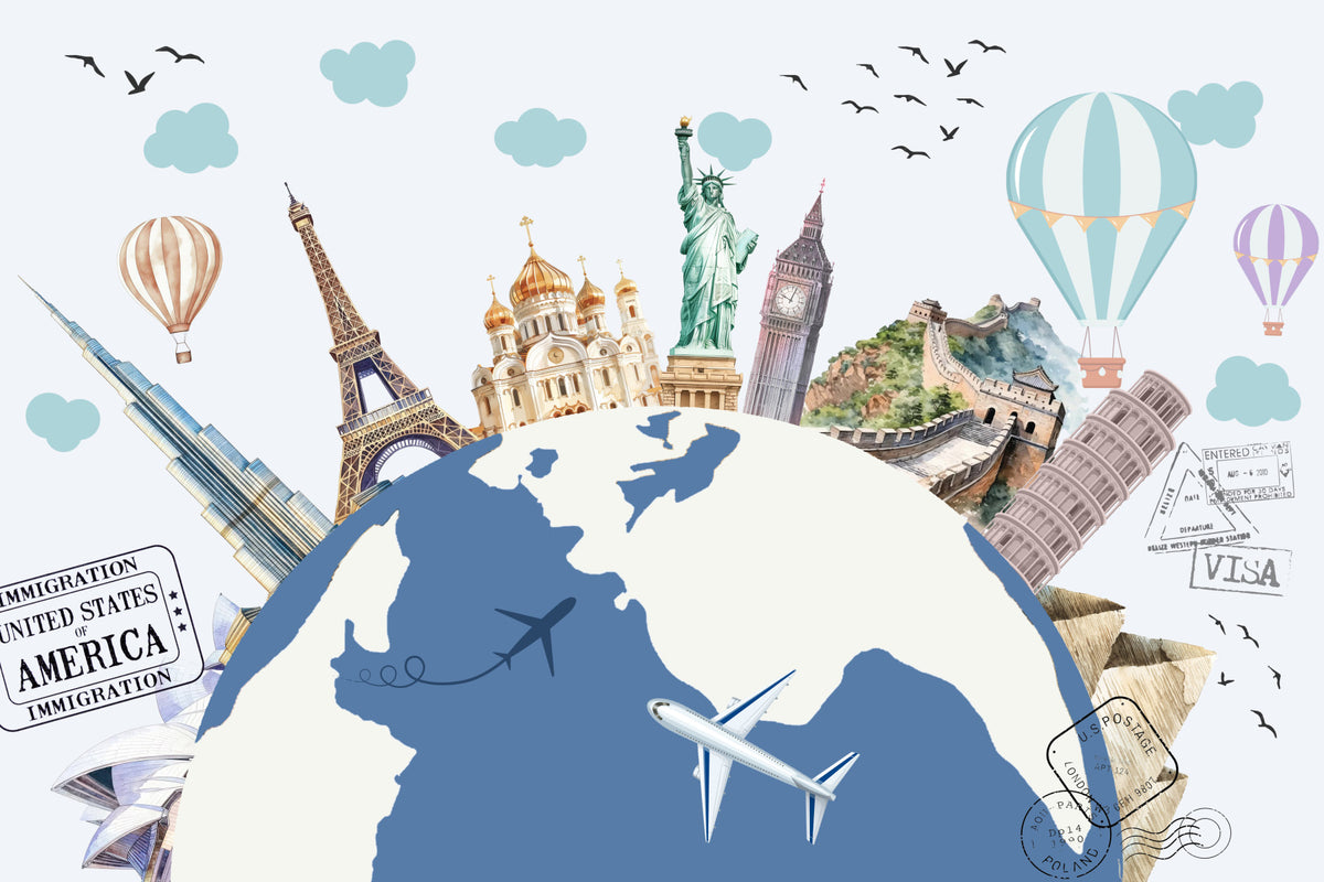 World Tour Wall Mural in your room