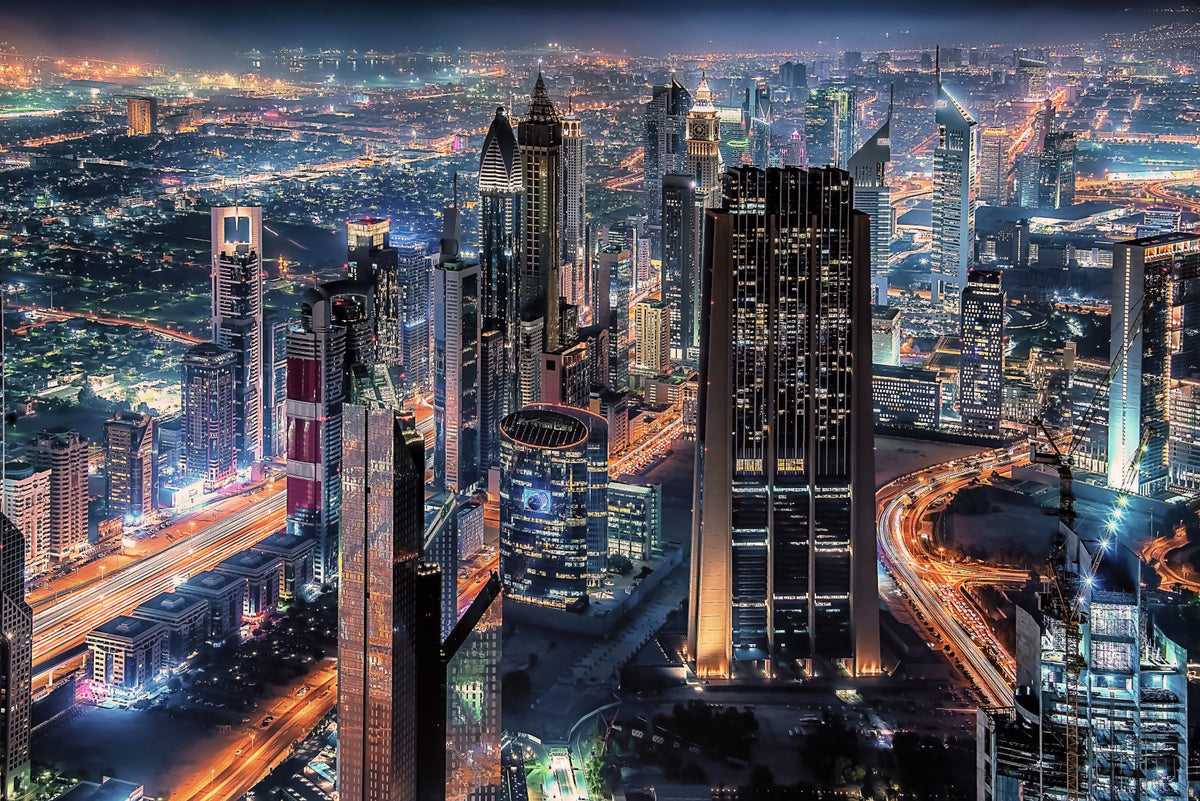 Dubai Nights Wall Mural in your room