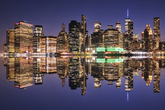 City Lights Reflection Wall Mural