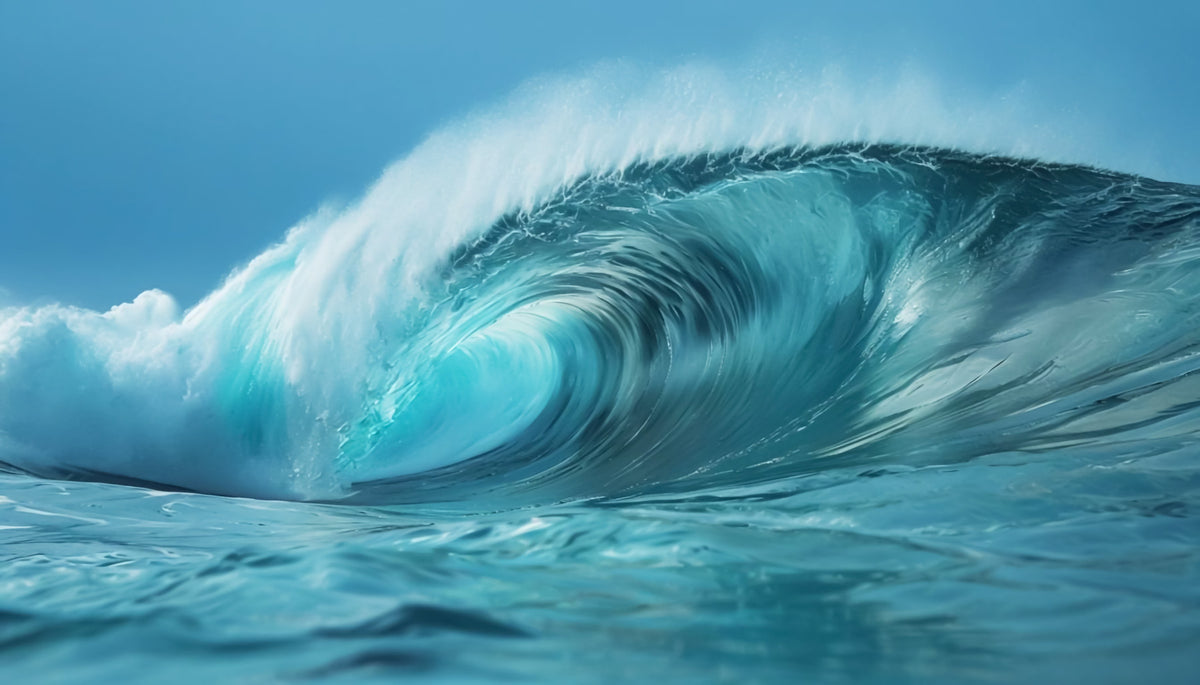 Ocean Wave Serenity Wall Mural in your room