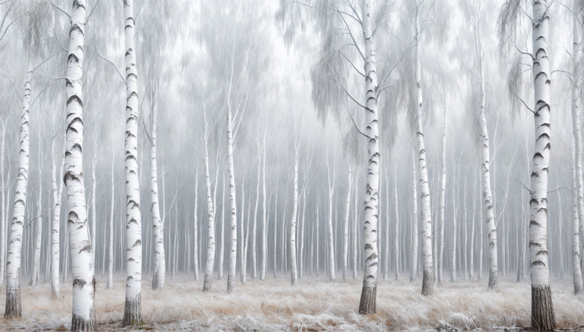 Birch Whispers Wall Mural in your room