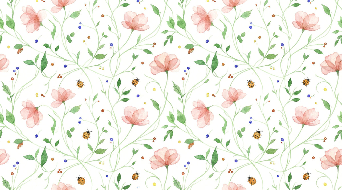 Ladybug Bloom Wall Mural in your room