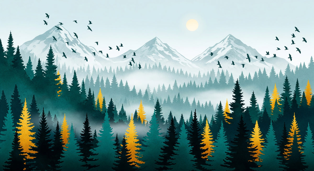 Gilded Forest Wall Mural in your room