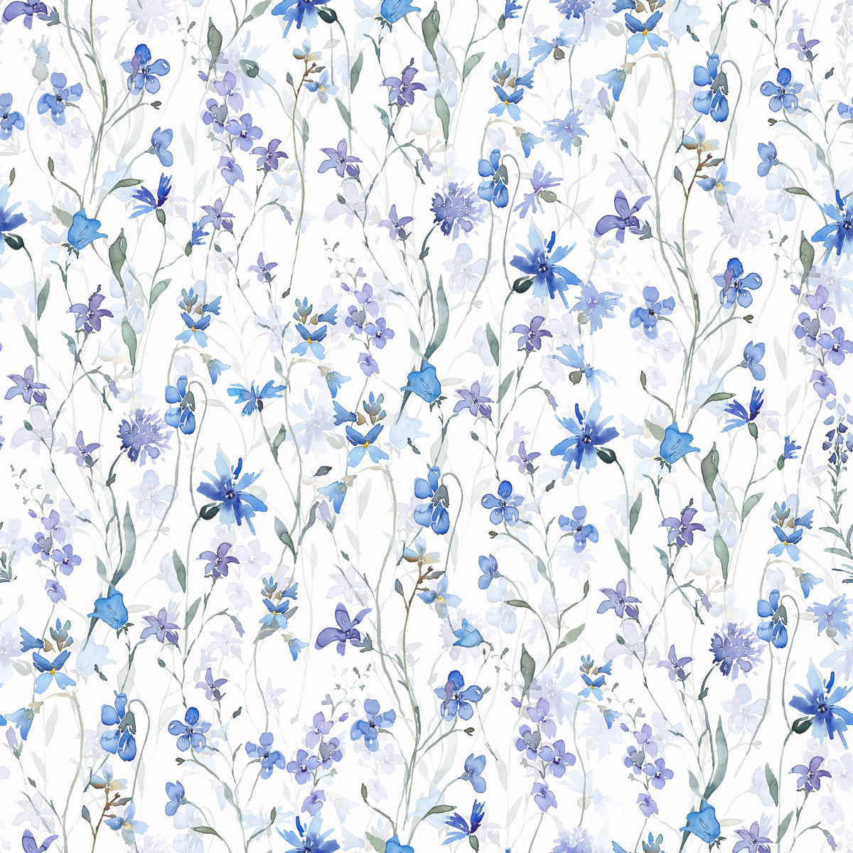 Azure Bloom Garden Wallpaper⁠