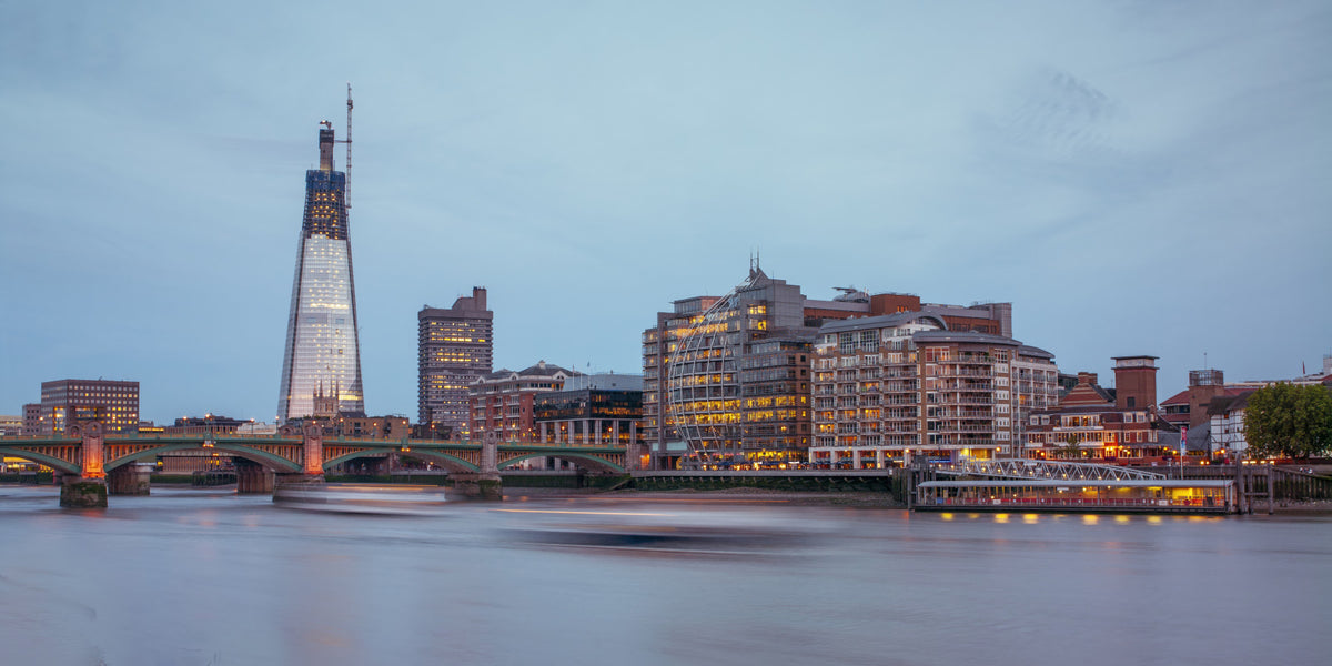London Luminescence Wall Mural in your room — zoomed